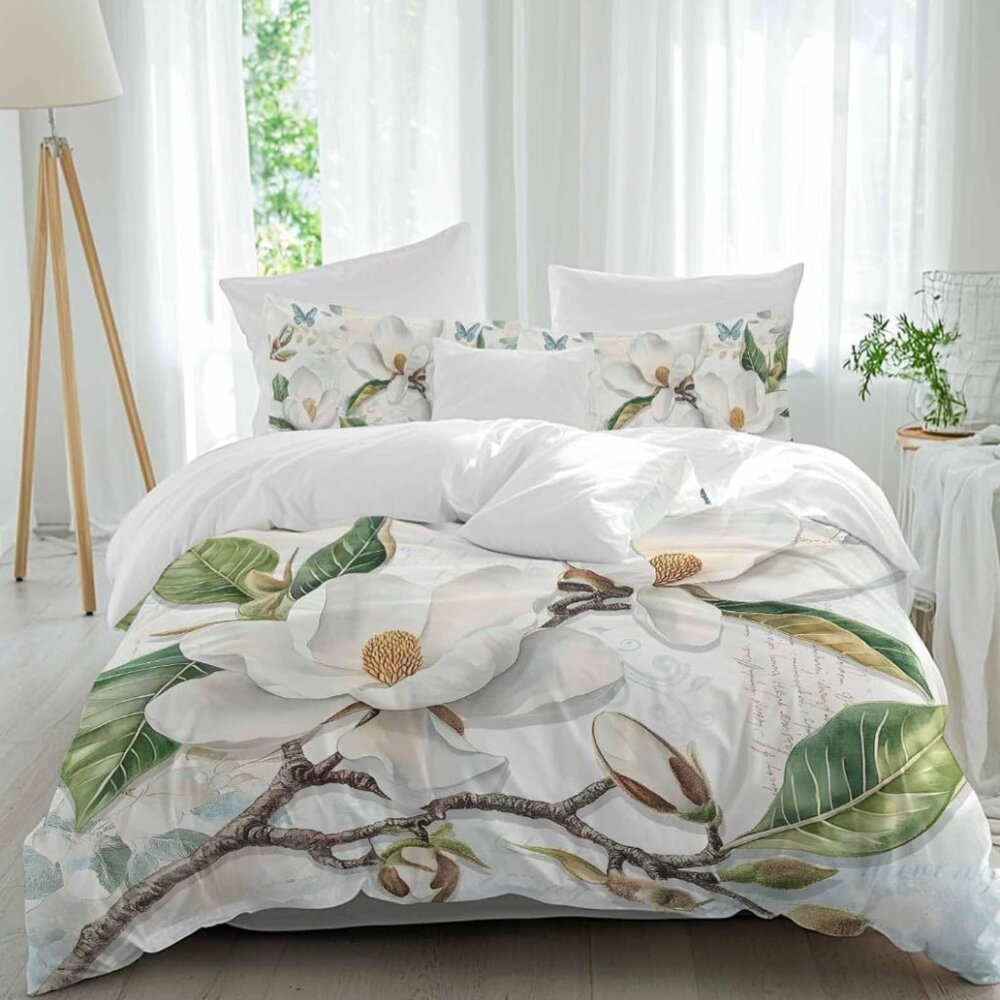 NEW  Magnolia Duvet Cover Set Queen